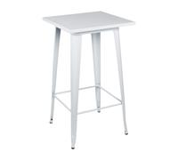 7house Mesa Alta Industrial Cuadrada de Acero 60x60x105cm 7house