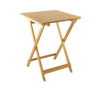 Mesa Plegable de Bambú Barnizada Biano 60x60x75cm 7house