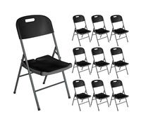 Pack 10 Sillas Plegables con Asa 47x58x87cm 7house