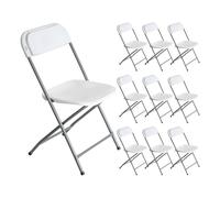 7house Pack 10 Sillas Plegables de Resina Garden 45x44.5x79cm 7house