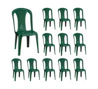 7house Pack 12 Sillas de Exterior Apilables sin Reposabrazos Napoli 42x49x88cm 7house