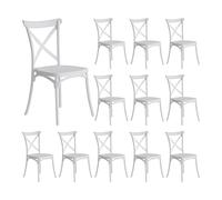 7house Pack 12 Sillas para Catering Apilables Caroline 45x40x87.5cm 7house