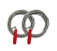 7house Pack 2 Desatascadores de Tuberias en Espiral 3m Gris/Rojo 7house