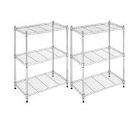 7house Pack 2 Estanterías Metálicas con 3 Baldas Ajustables 76.2x58.9x34cm 240Kg 7house