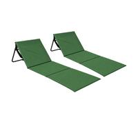 7house Pack 2 Esterillas Plegables de Playa Acolchadas con Respaldo 153x51x42cm 7house
