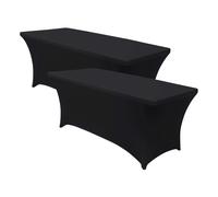 7house Pack 2 Fundas para Mesas Plegables Rectangulares Catering 180x74cm 7house