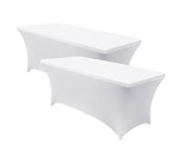 7house Pack 2 Fundas para Mesas Plegables Rectangulares Catering 180x74cm 7house