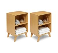 7house Pack 2 Muebles Modulares en Bambú con 2 Niveles Canoply 70x45x35cm 7house