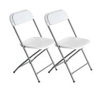7H SEVEN HOUSE Pack 2 Sillas Plegables de Resina Garden Blancas 45x44.5x79cm 7house