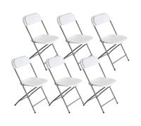 7house Pack 6 Sillas Plegables de Resina Garden 45x44.5x79cm 7house