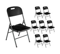 Pack 8 Sillas Plegables con Asa 47x58x87cm 7house
