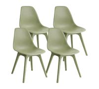 7house Pack de 4 Sillas de Comedor Nórdicas Aroa en Polipropileno para Interior y Exterior 7house