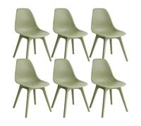 7house Pack de 6 Sillas de Comedor Nórdicas Aroa en Polipropileno para Interior y Exterior 7house