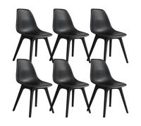 7house Pack de 6 Sillas de Comedor Nórdicas Aroa en Polipropileno para Interior y Exterior 7house