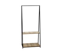 7house Perchero de Barra Metálico Triangular con 2 Baldas Osto 150x64x40cm 7house