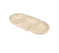 7house Plato Mediano Ovalado para Aperitivos con 3 Huecos Colores Surtidos 28.2x12.5x3cm 7house