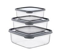 7house Set 3 Recipientes Herméticos para Alimentos, de forma Cuadrada 7house