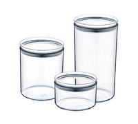 7house Set 3 Recipientes Herméticos para Alimentos Pequeños, Medianos y Grandes, de forma Redonda 7house