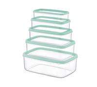 7house Set 5 Recipientes Herméticos para Alimentos, de forma Rectangular 7house