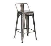 7house Taburete Alto Industrial Apilable de Acero 41x41x85cm 7house