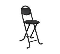7house Taburete Plegable Acolchado Basic con Respaldo 35x43x73cm 7house