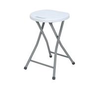 7house Taburete Plegable de Resina y Acero 31x45cm Blanco 7house