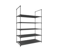 7house Zapatero Metálico Plateado con 5 Baldas 60x30x90cm 7house