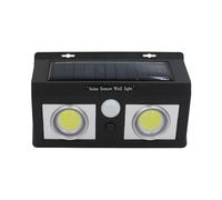 7hSevenOn Aplique de Pared Solar LED 2 Luces con Sensor Crepuscular y Movimiento Negro 7500K 20000H 7hSevenOn