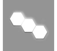 7H SEVENON Deco - Figura Led Decorativa TRIO, Plástico PC, Hogar, Oficina, 30W, 2400 lúmenes, Ángulo Apertura 120º, 220-240 Vac, Led SMD, 4000k, Protección IP20, 25.000H Vida Útil, 64x93cm, Blanco