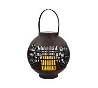 7hSevenOn Farol Solar LED Exterior Redondo Marrón 3000K 7hSevenOn Outdoor