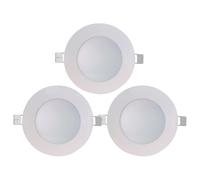 7H SEVENON - Downlight Led Ultraslim Empotrable Redondo 8W Ø12cm (Pack 3), Interior, 600 lúmenes, Ángulo 120º, Temperatura Color 4000K (Blanco Neutro), Orientación Fija, 25.000H Vida Útil, Blanco
