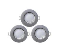 7hSevenOn Pack 3 Focos LED Empotrables Redondos GU10 7W 525lm Ø7cm Aluminio 7hSevenOn