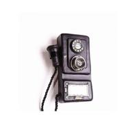 7in Wall-Mountable Retro Corded Phones, Vintage Phone Decor, Old-Fashioned Telephone Model for Home, Cafe, Bar Window Ornament