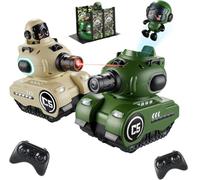 7JI 2 Piezas Teledirigido Tanques de Combate, Muñeca Eyección Coche Juguete