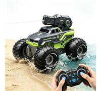 7JI Coche Anfibio Teledirigido con Pistola Agua, Coche RC 4x4 Anfibio Niño