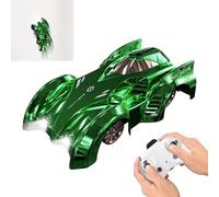 7JI Coche teledirigido de Escalada en la Pared, Coche de Juguete de acrobacia RC, rotación de 360 °, Coche eléctrico de Escalada en la Pared de ingravidez, Luces LED Frescas(Verde)