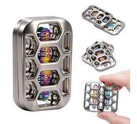 7JI Fidget Slider para Adultos, Juguete Magnético Metálico,Slider Card ASMR, Gadget Táctil Antiestrés, Juguete para los Dedos Adecuado para el TDAH, para la Oficina, para Hombres y Mujeres