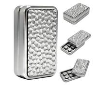 7JI Fidget Sliders Metal Push Slider Card, Juguete magnético Plateado para Adultos, Adecuado para TDAH, ansiedad, antiestrés, Accesorios para aliviar el estrés