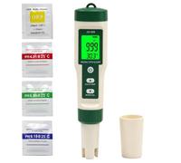 7JI Medidor pH y Sal Piscinas 10 en 1, Test Salinidad para Piscina Salina | EC TDS ORP H2 SALT S.G Temp MΩ Nutriente líquido, Medidor de Sal Piscina, Test pH Digital Acuario, Spa, Hidroponía, Pecera