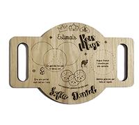 7laser Bandeja Reyes Magos Personalizable con los Nombres Que Quieras, decoración Navideña de Madera, Ideal para los más peques para la Noche de Reyes Que dejarles un tentempié bajo el árbol