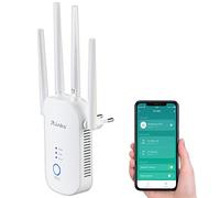 7links repetidor WiFi de Doble Banda 1200 Mbit/s con Puerto LAN, 4 Antenas, App ELESION