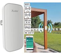7links Amplificador WiFi exterior: repetidor WiFi al aire libre, 1200 Mbit/s, doble banda 2,4 + 5,0 GHz, aplicación, 80 m (amplificador exterior, repetidor exterior, extensor de rango)