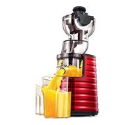 7LiuYueFei6 Extractor de jugo de rotación lenta, extractor de jugo en frío con función inversa para verduras y frutas, fácil de limpiar, sin BPA, 250 W (color rojo) (rojo)