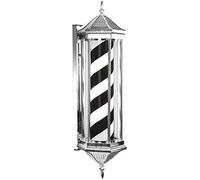7LiuYueFei6 - Poste luminoso LED para barbero, impermeable, iluminación exterior giratoria y luminosa, ideal para peluquería o peluquería (84/68 cm)