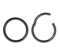 (7mm) 2 piezas de acero quirúrgico 316L de 16 g con segmento articulado para labio, nariz, trago, cartílago, tabique, hélix, aretes para dormir de