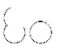 (7mm) 2 piezas de acero quirúrgico 316L de 16 g con segmento articulado para labio, nariz, trago, cartílago, tabique, hélix, aretes para dormir de