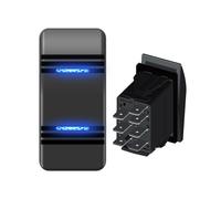 (7P Azul) Interruptor basculante de palanca para ATV, RV, auto, camión, coche, barco, 12 V, 24 V, botón pulsador,