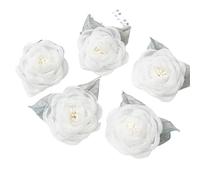 7Pc Chiffon Rose Artificial Flowers Yarn Fabric For Headwear Dress Wedding Bouquet Decor Craft Flower Accessories(Color 3)