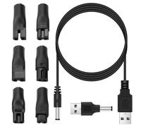 7PCS 5V Cargador Afeitadore, Cable USB a DC para tipo de cortadoras de pelo eléctricas, aparatos de cuidado, purificadores de aire y otros cables de carga(Compruebe la compatibilidad)