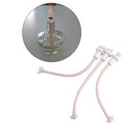 7Pcs Algodón Alcohol Antorcha Mecha con Base de cerámica Sifón Botella de Vino Aceite Vela Lámpara Fibra Vidrio Combustible Mecha de cerámica Mecha de Queroseno Resistente al Calor
